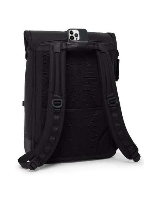 Tumi Black Surveillance Front Flap Backpack