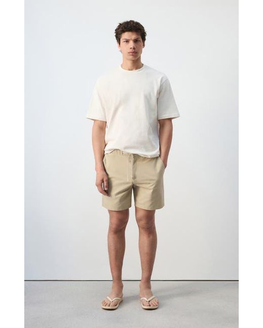 Mango Natural Drawstring Shorts for men