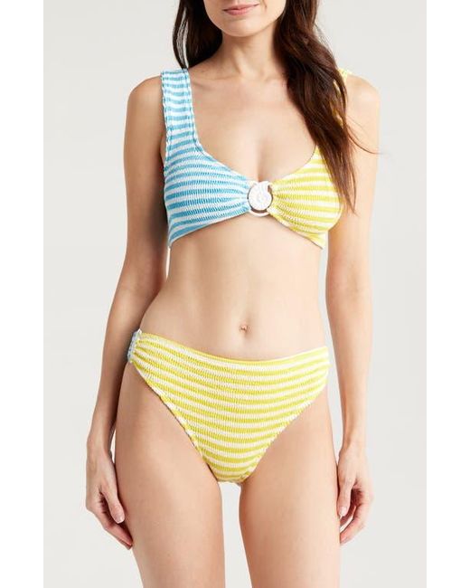 Cleonie Yellow Colorblocked Bikini Bottoms