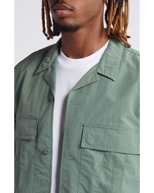 Carhartt Green Evers Loose Fit Ripstop Camp Shirt for men