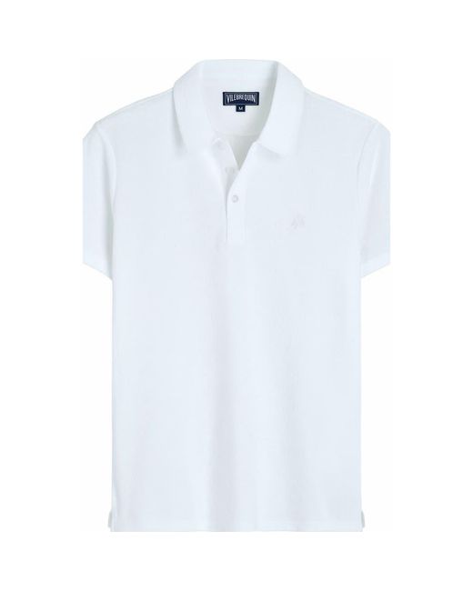 Vilebrequin White Solid Terry Polo for men
