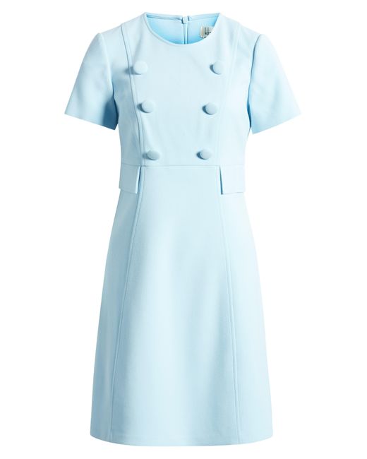 Eliza J Blue Short Sleeve A-line Dress
