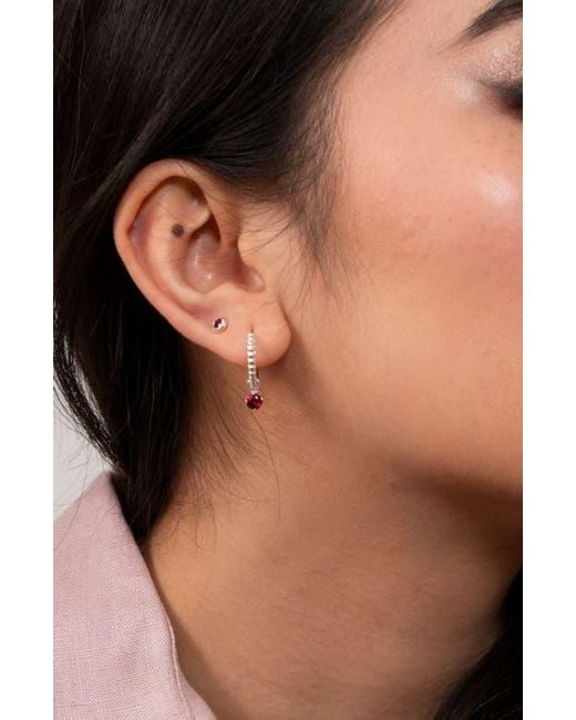 Dower & Hall Multicolor 3Mm Ruby Dewdrop Studs