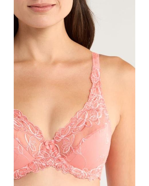 Hunkemöller Pink Diva Embroidered Mesh Underwire Bra