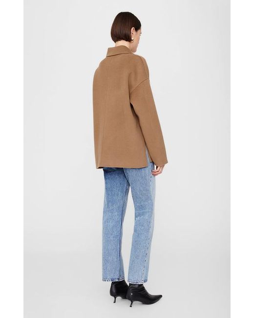 Anine Bing Blue Luca Cashmere Blend Jacket