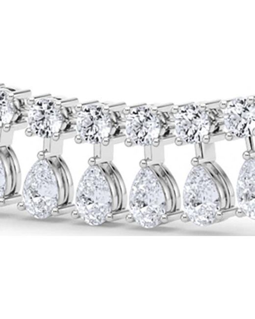 HauteCarat White Lab Created Diamond Frontal Necklace