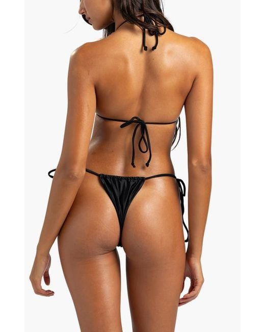 Beach Bunny Swimwear Black Evangaline Triangle Top