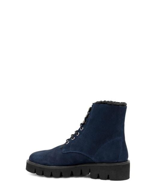 Amalfi by Rangoni Blue Rivoli Faux Shearling Bootie