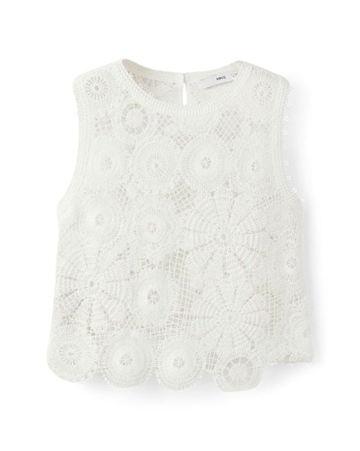 Mango Blue Open Stitch Tank