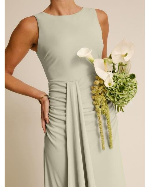 Six Stories Natural Drape Gathered Sleeveless Stretch