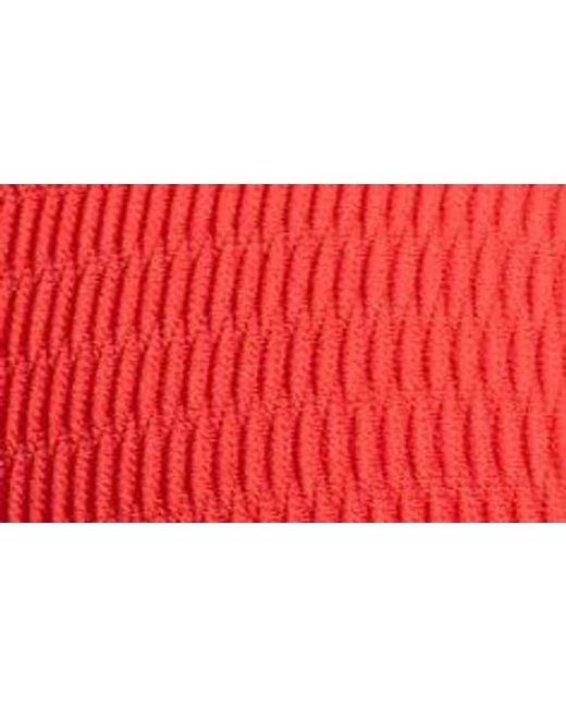 Seafolly Red Colorblock Ring Bikini Top