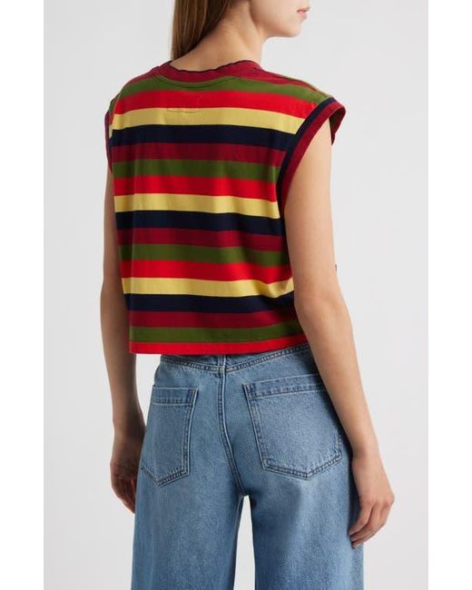 The Great Blue The Square Stripe Crop Top