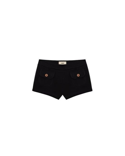 Oddli Black Button Mini Shorts