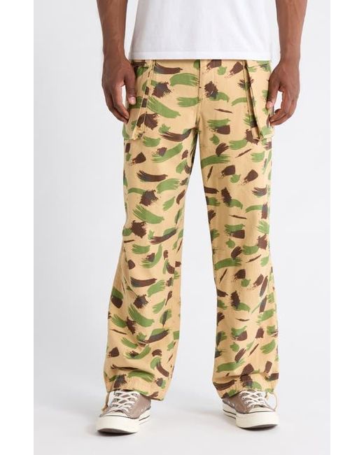 Brain Dead Multicolor Brushstroke Canvas Utility Pants for men