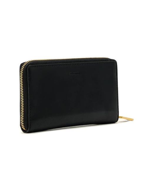 AllSaints Black Lena Zip Wallet