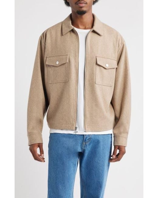 Saint Studio Blue Trapani Wool Blend Zip-Up Jacket for men