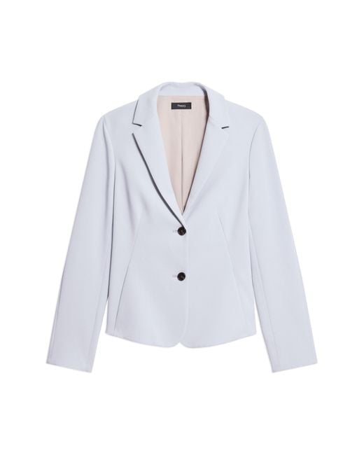 Theory White Shaped Blazer