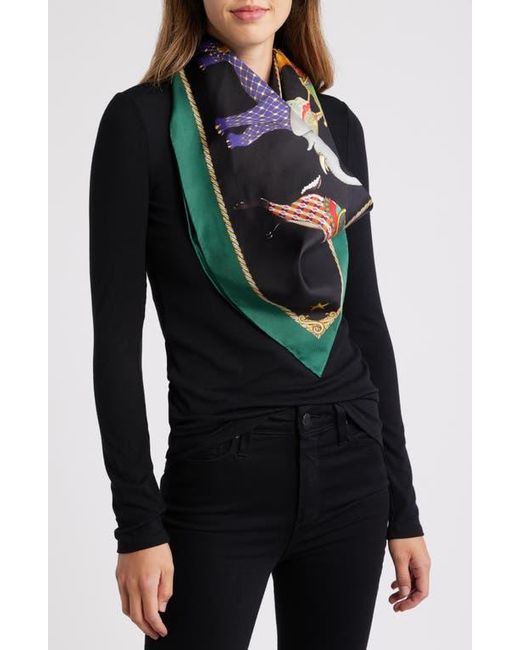 Echo Black The Menagerie Silk Square Scarf
