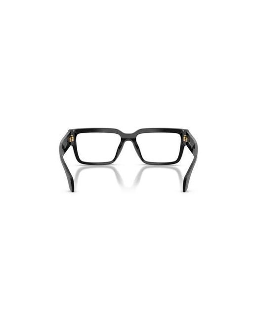 Versace Black 55Mm Rectangle Optical Glasses for men