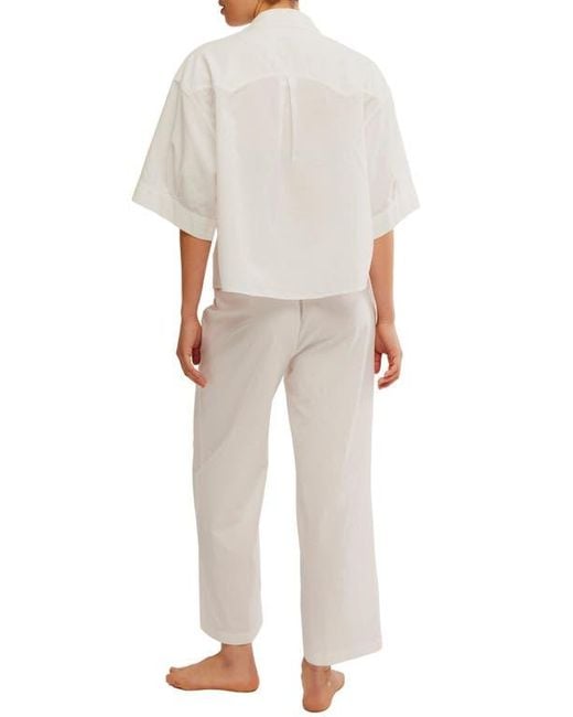 Free People White Sleeper Pajamas