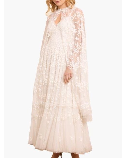 Needle & Thread Natural Maeva Midaxi Cape
