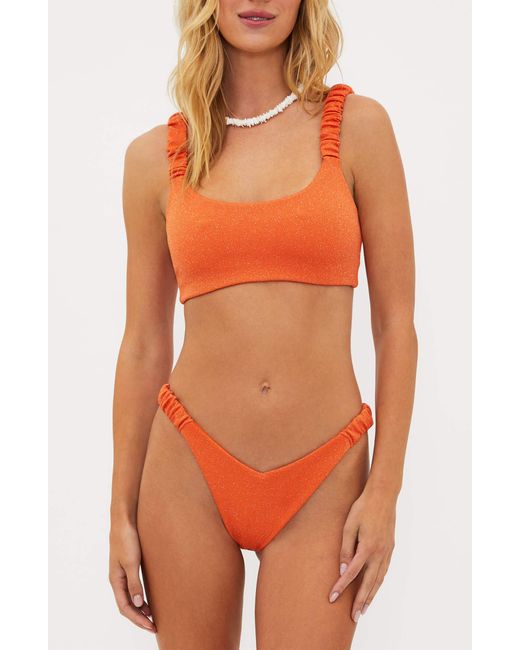 Beach Riot Orange Phoebe High Cut Bikini Bottoms