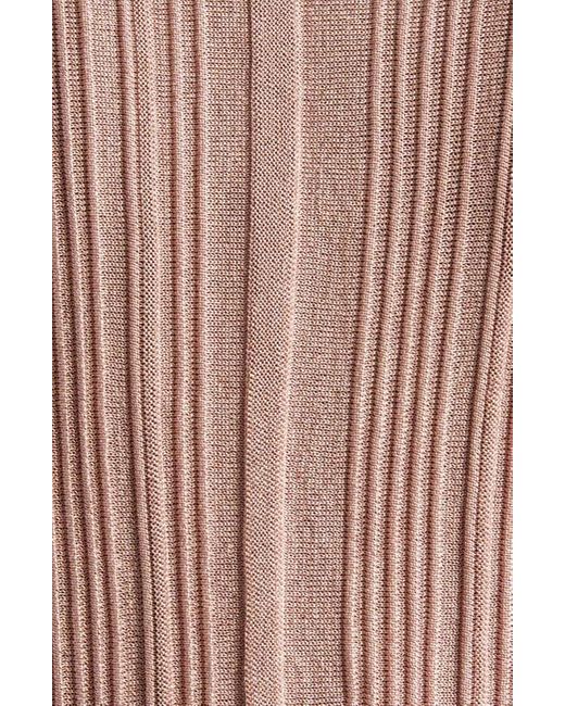 Zimmermann Pink Lucky Metallic Rib Sweater