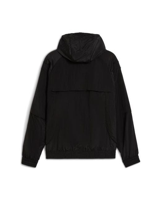 PUMA Black Clrt Hooded Ripstop Jacket for men