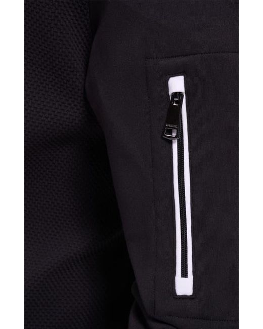Bugatchi Black Soft Touch Quarter Zip for men