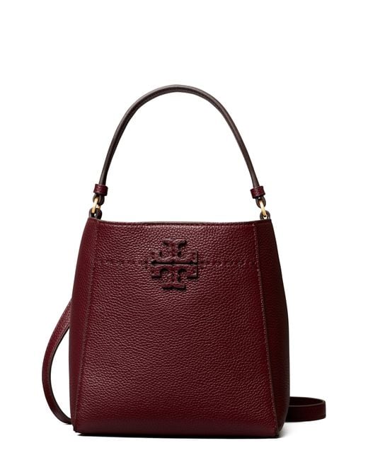 Tory Burch Leather Mcgraw Small Bucket Bag - Lyst