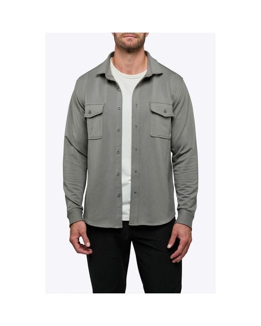Cuts Gray Hyperloop Overshirt for men