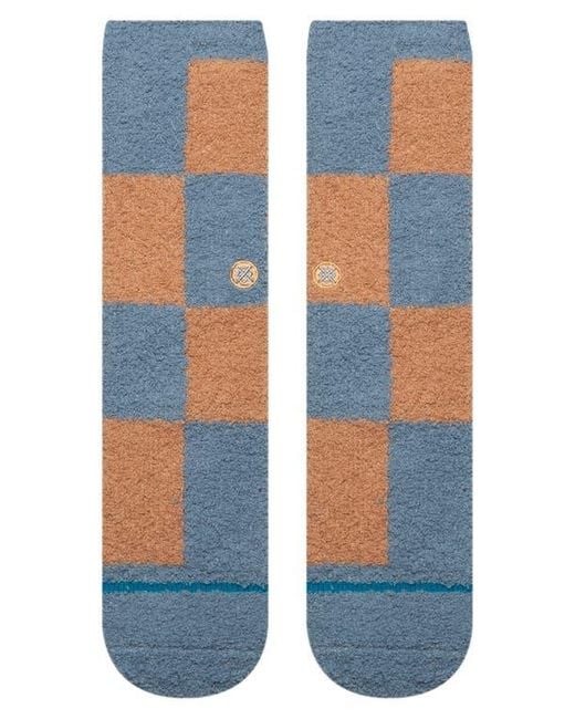 Stance Blue Patchwork Cozy Crew Socks