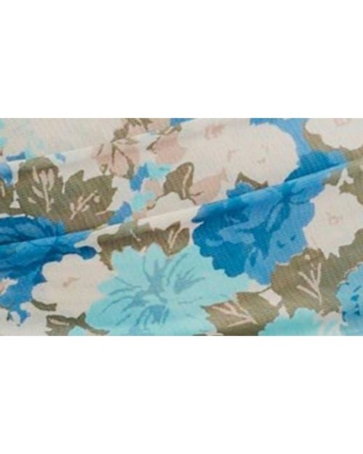 Free People Blue Print Mesh Body-Con Dress