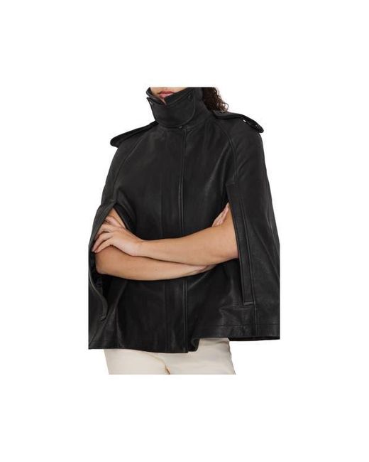 Burberry Black Leather Cape