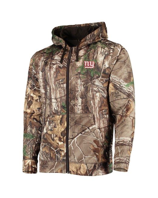 Men's Dunbrooke Realtree Camo New York Giants Trophy Tech Fleece Full-Zip  Hoodie 