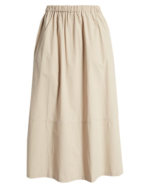 MELLODAY Natural A-line Midi Skirt