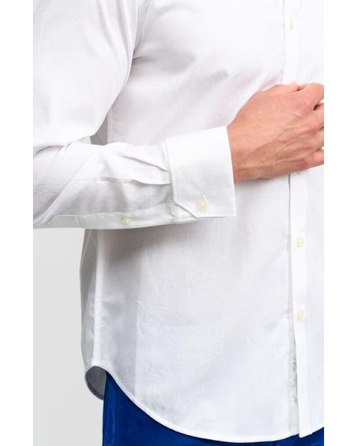 Robert Graham White Waycross Jacquard Button-Up Shirt for men
