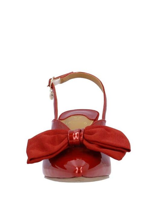 J. Reneé Red Morigen Slingback Pointed Toe Pump