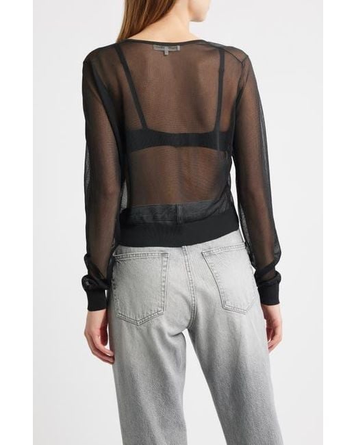 FRAME Black The Luxe Sheer Cardigan
