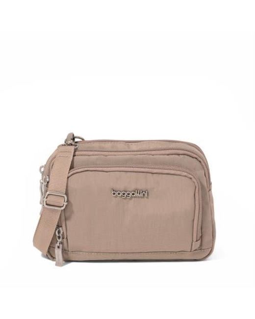 Baggallini Natural Trifecta Rfid Wallet Crossbody Bag