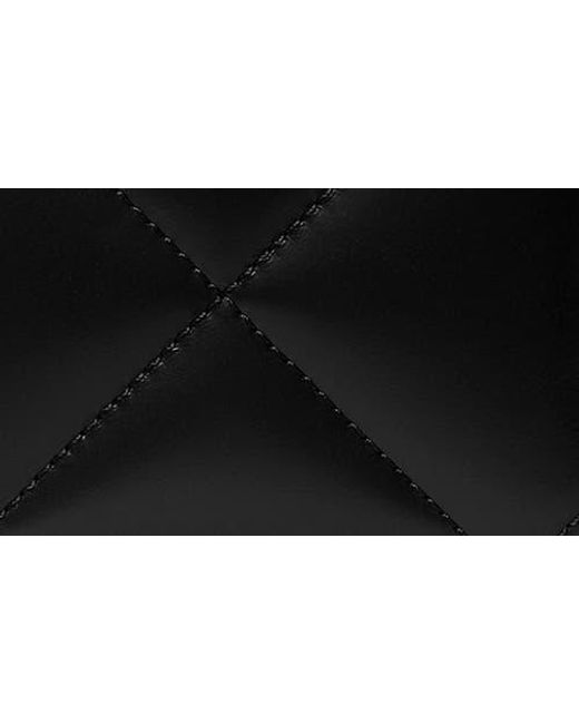 Tory Burch Black Kira Diamond Quilted Charm Zip Wallet