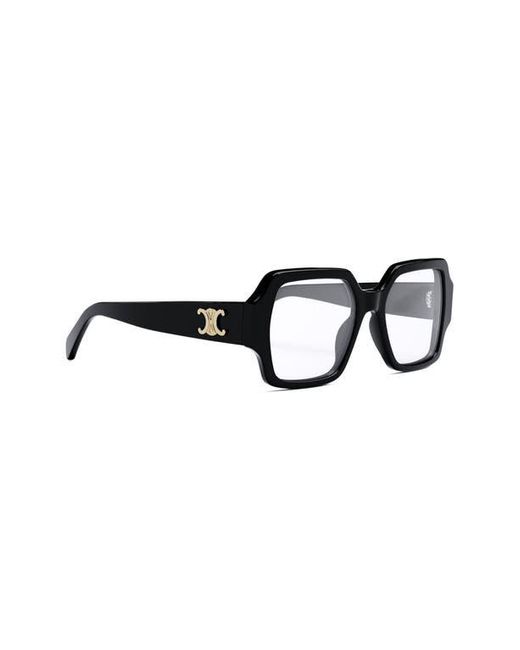 Céline Black Triomphe 52Mm Square Reading Glasses