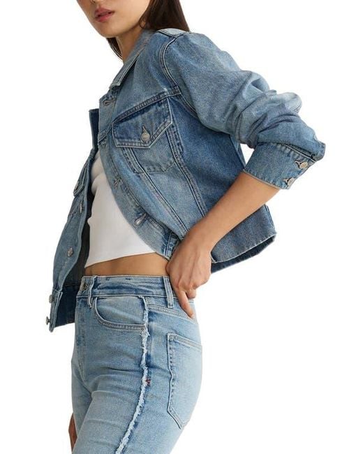 WARP+WEFT Blue Crop Denim Jacket