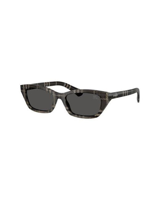 Burberry Gray 52Mm Rectangular Sunglasses