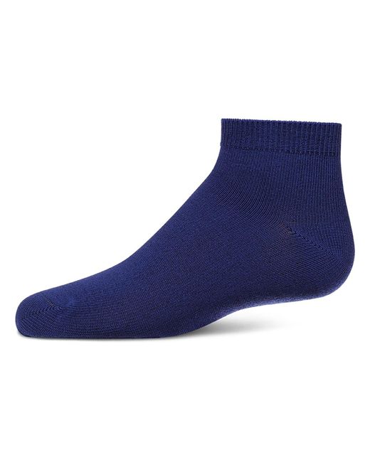 Memoi Blue Basic Silky-Soft Gauge Ankle Sock