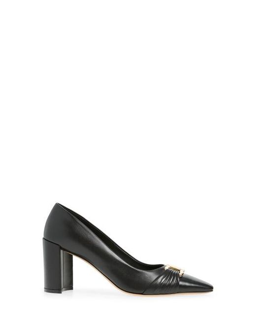 Ferragamo Black Tillya Square Toe Pump