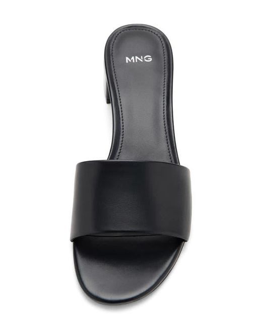 Mango Black Slide Sandal