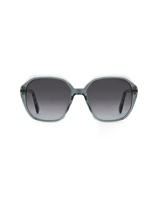 Fossil Gray 54Mm Gradient Rectangular Sunglasses