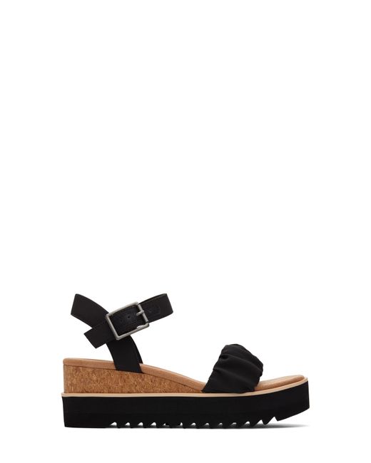 TOMS Diana Platform Wedge Sandal in Black Lyst