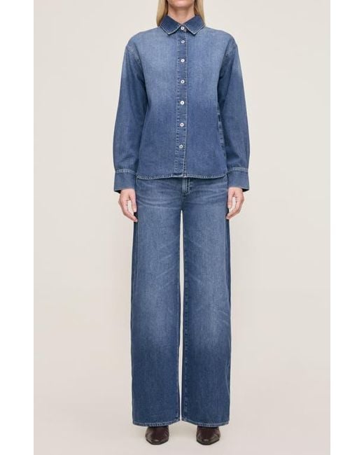DL1961 Blue Faye Aura Denim Shirt